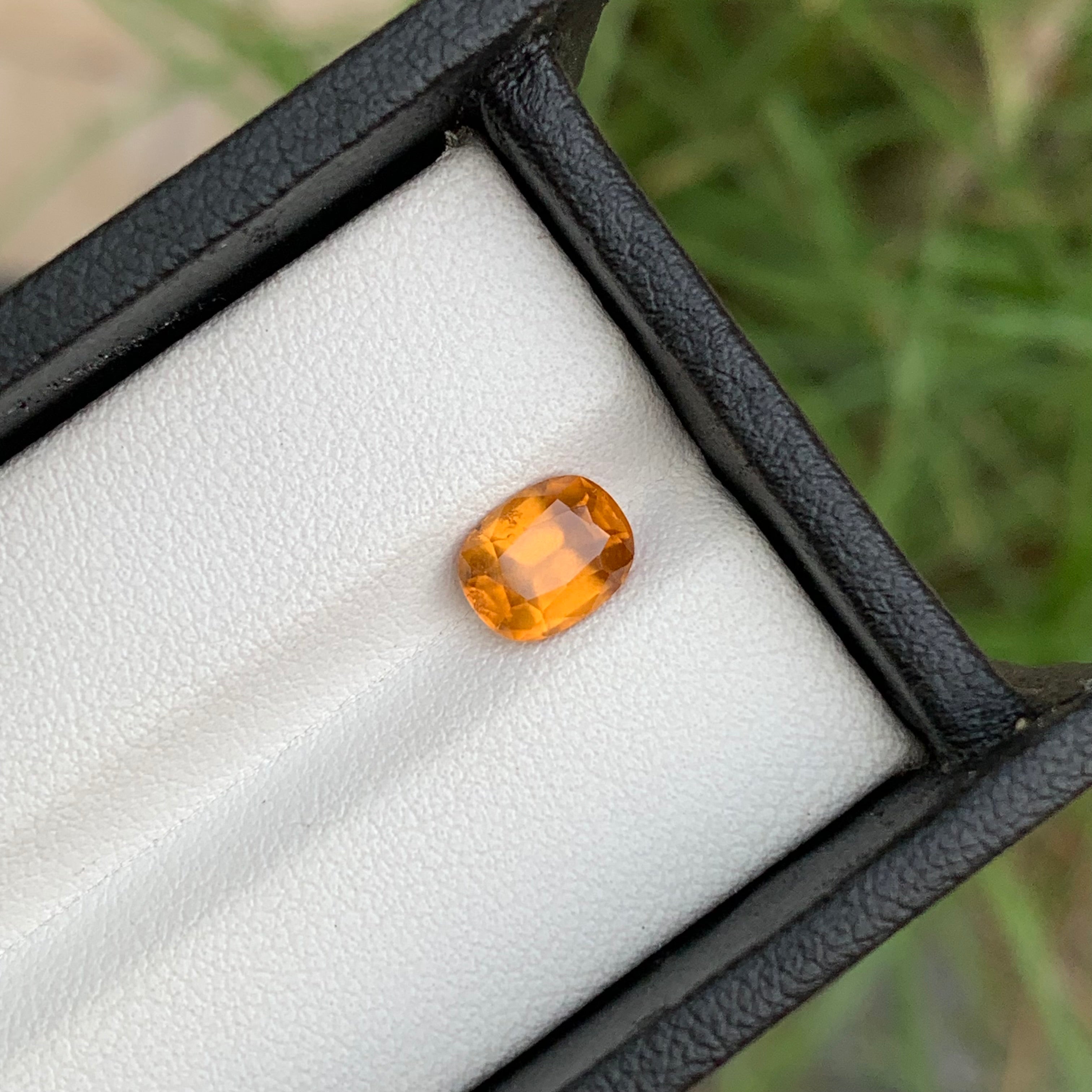 1.60 Carats Orange Garnet Oval Cut Stone
