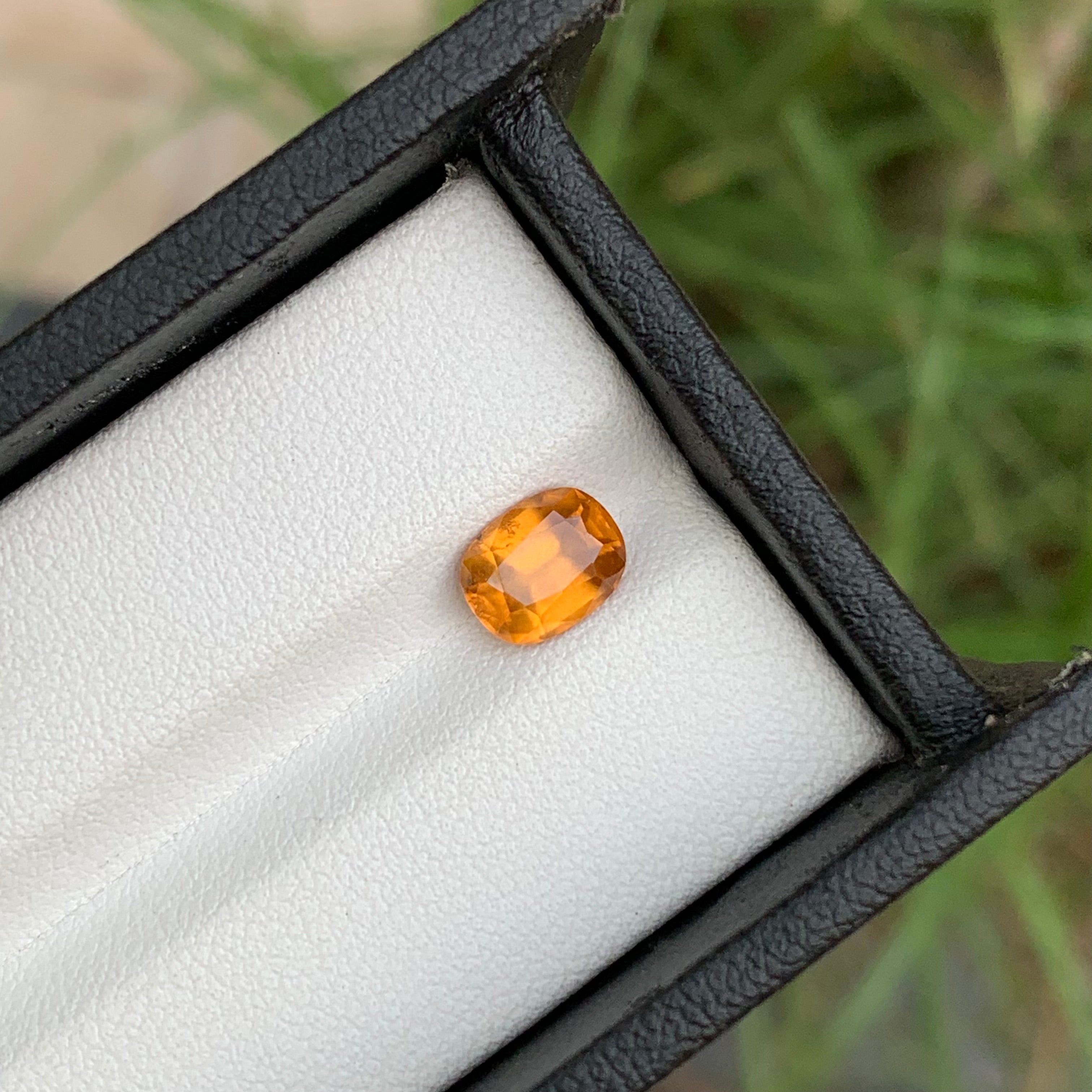 1.60 Carats Orange Garnet Oval Cut Stone