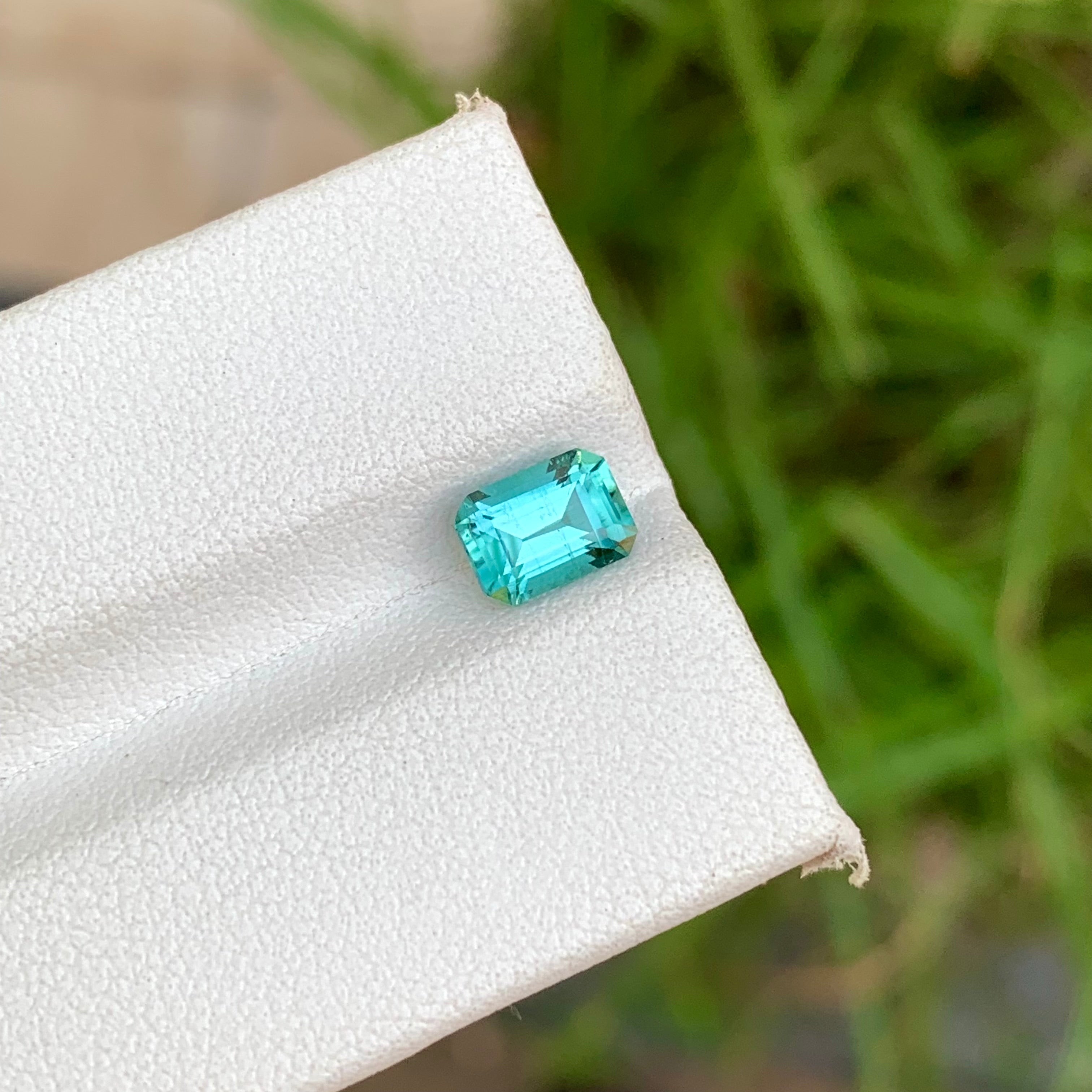 1.00 Carats Natural Loose Lagoon Blue Tourmaline From Afghanistan