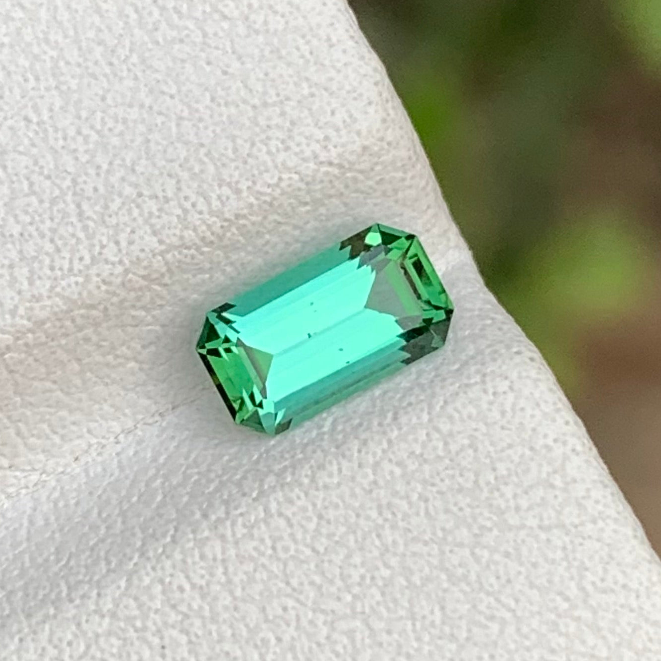 1.00 Carats Bluish Green Tourmaline Stone From Afghanistan