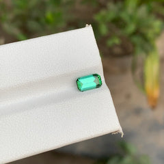 1.00 Carats Bluish Green Tourmaline Stone From Afghanistan
