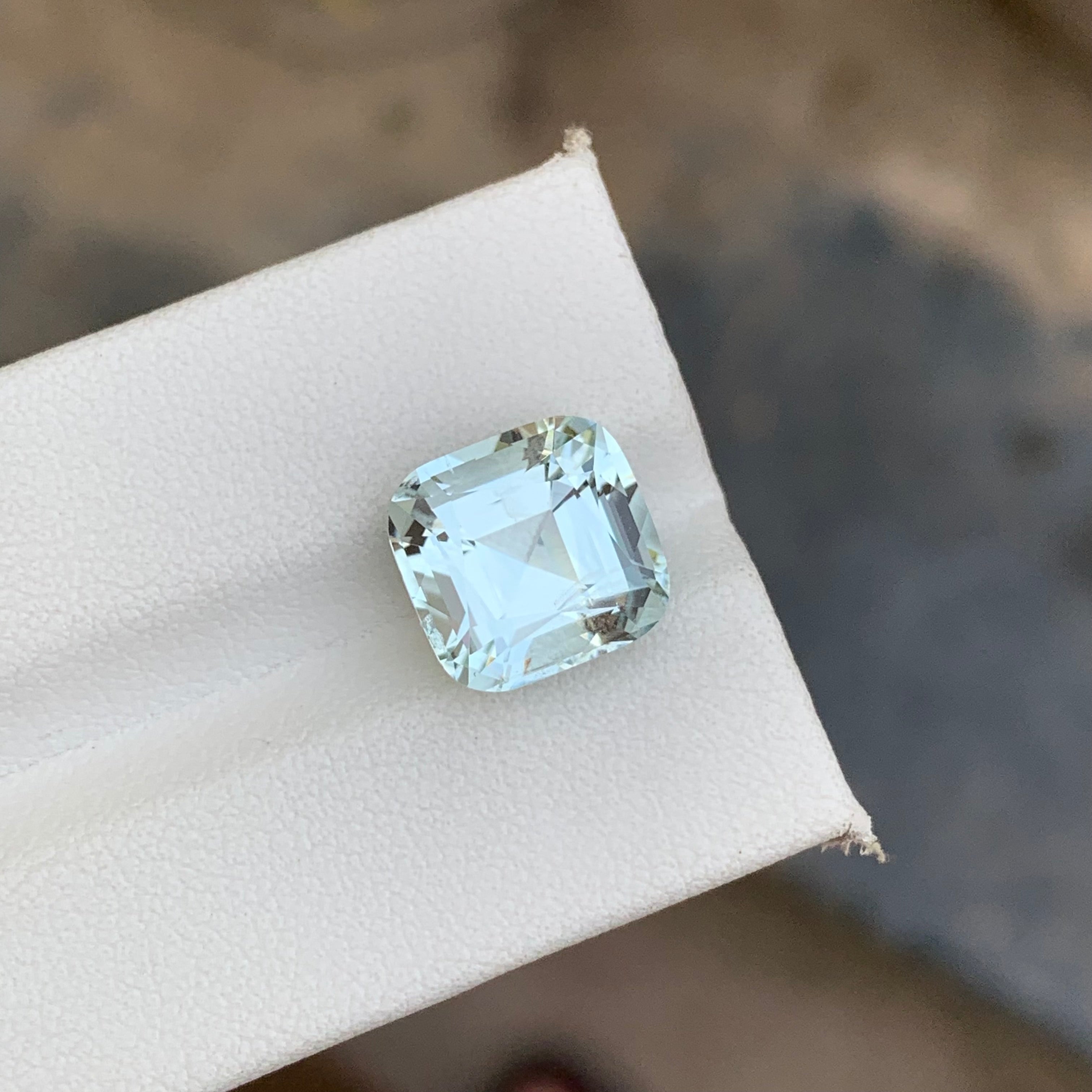 5.65 Carats Cushion Cut Aquamarine Gemstone From Pakistan