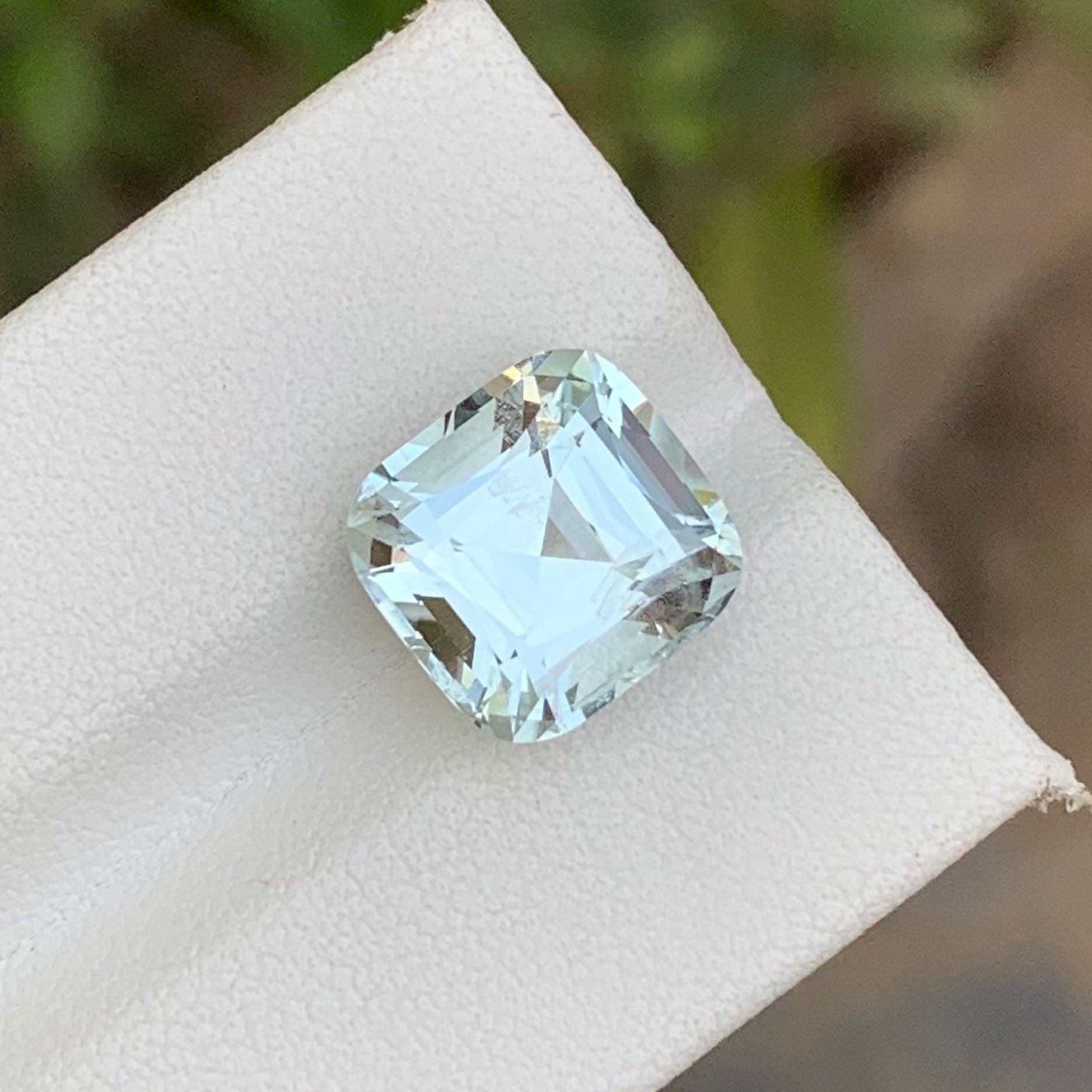 5.65 Carats Cushion Cut Aquamarine Gemstone From Pakistan