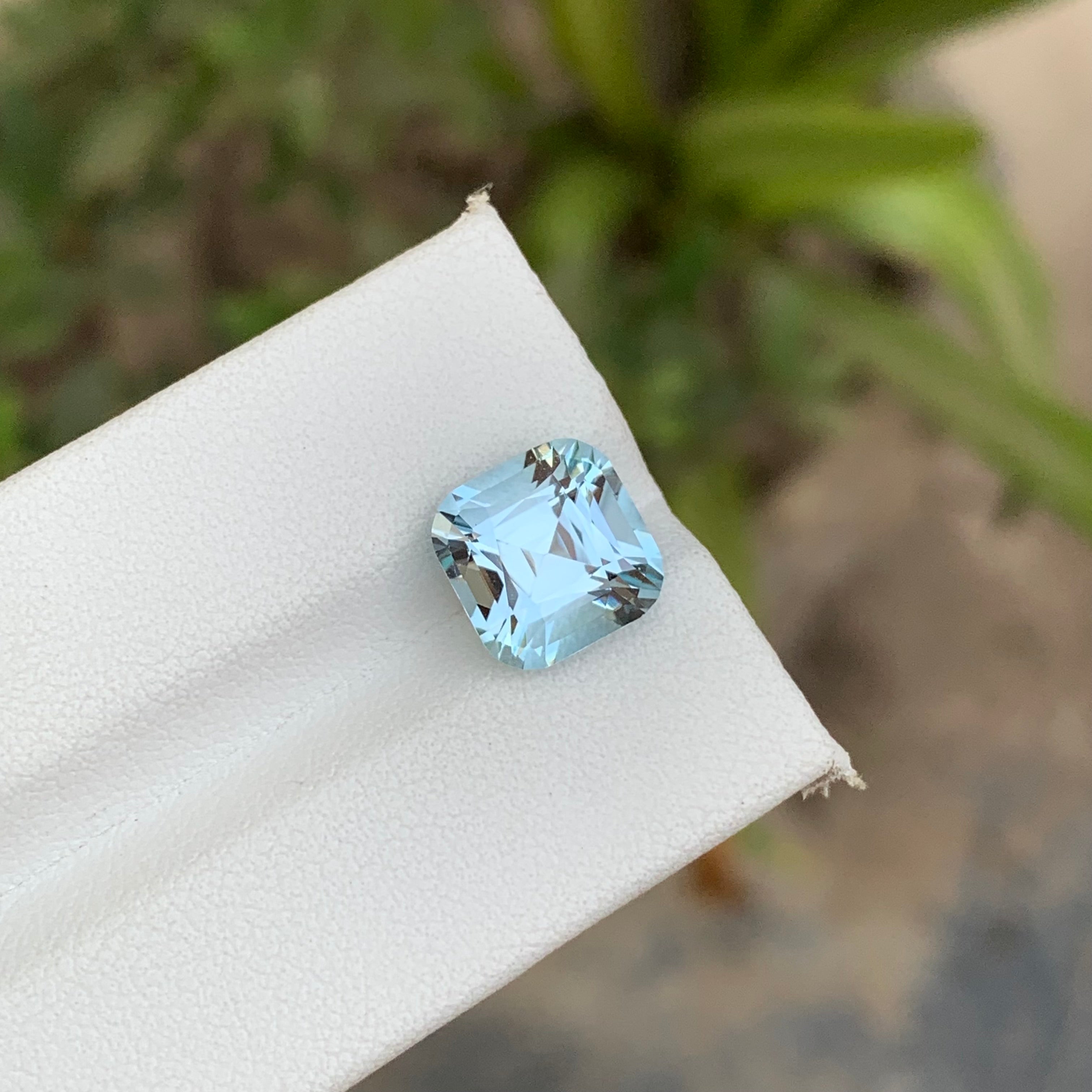 5.05 Carats Cushion Cut Sky Blue Topaz