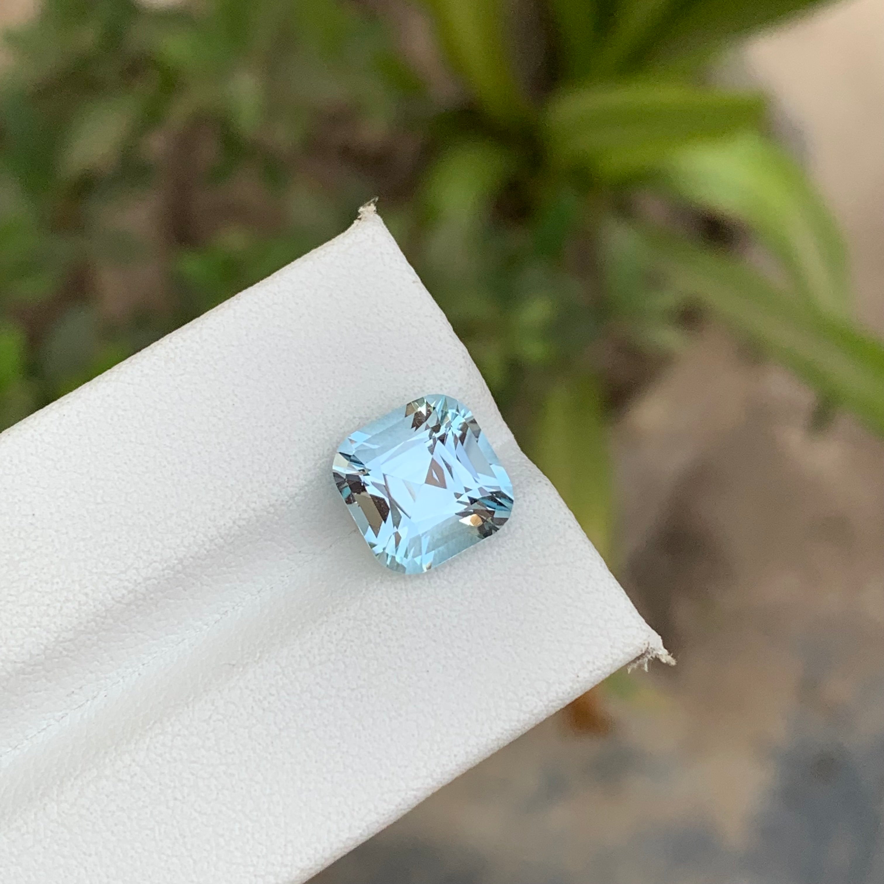 5.05 Carats Cushion Cut Sky Blue Topaz