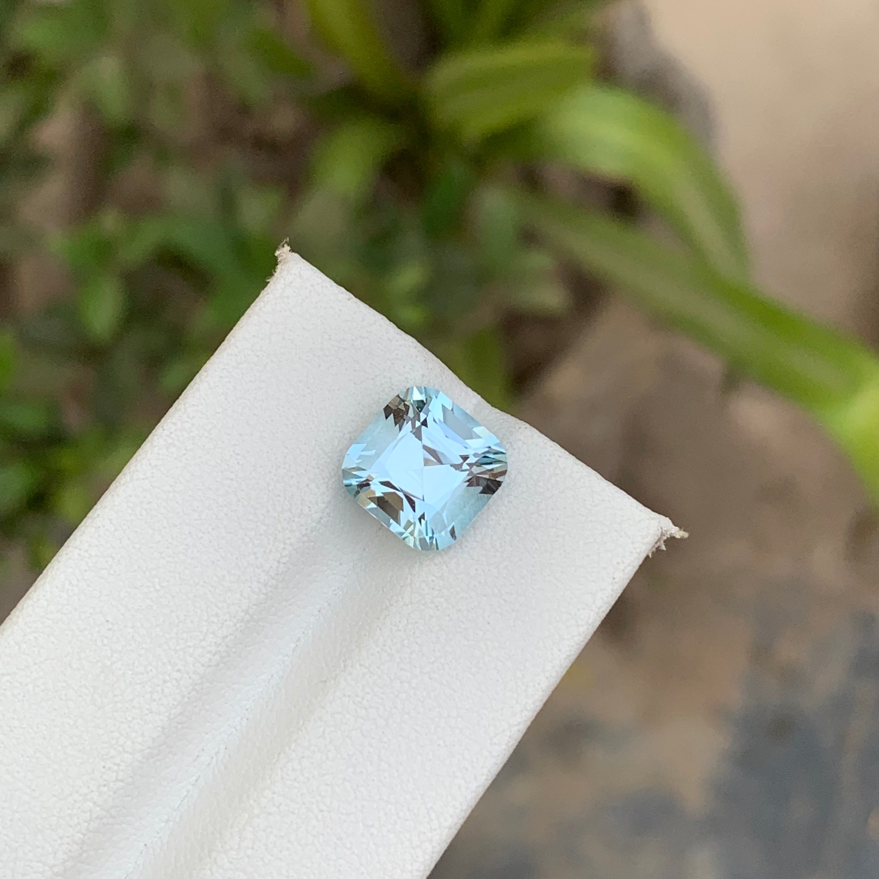 5.05 Carats Cushion Cut Sky Blue Topaz