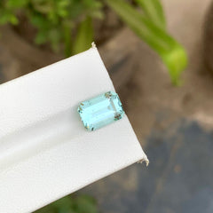 3.65 Carats Natural Loose Aquamarine Emerald cut
