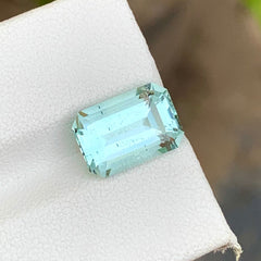 3.65 Carats Natural Loose Aquamarine Emerald cut
