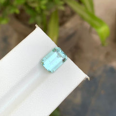 3.65 Carats Natural Loose Aquamarine Emerald cut