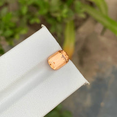 3.40 Carats Rare Loose Orange Topaz Cushion Cut Stone From Pakistan
