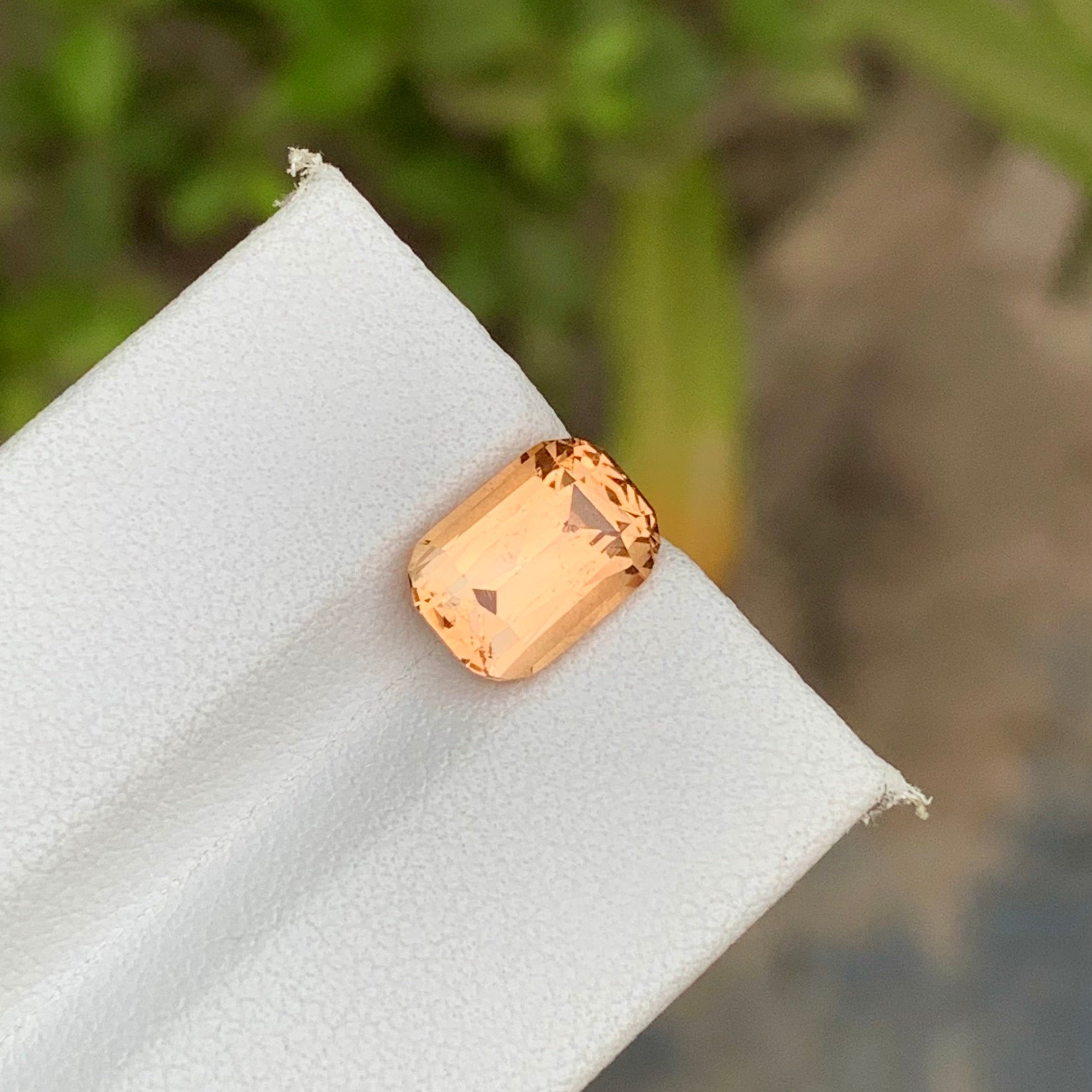 3.40 Carats Rare Loose Orange Topaz Cushion Cut Stone From Pakistan