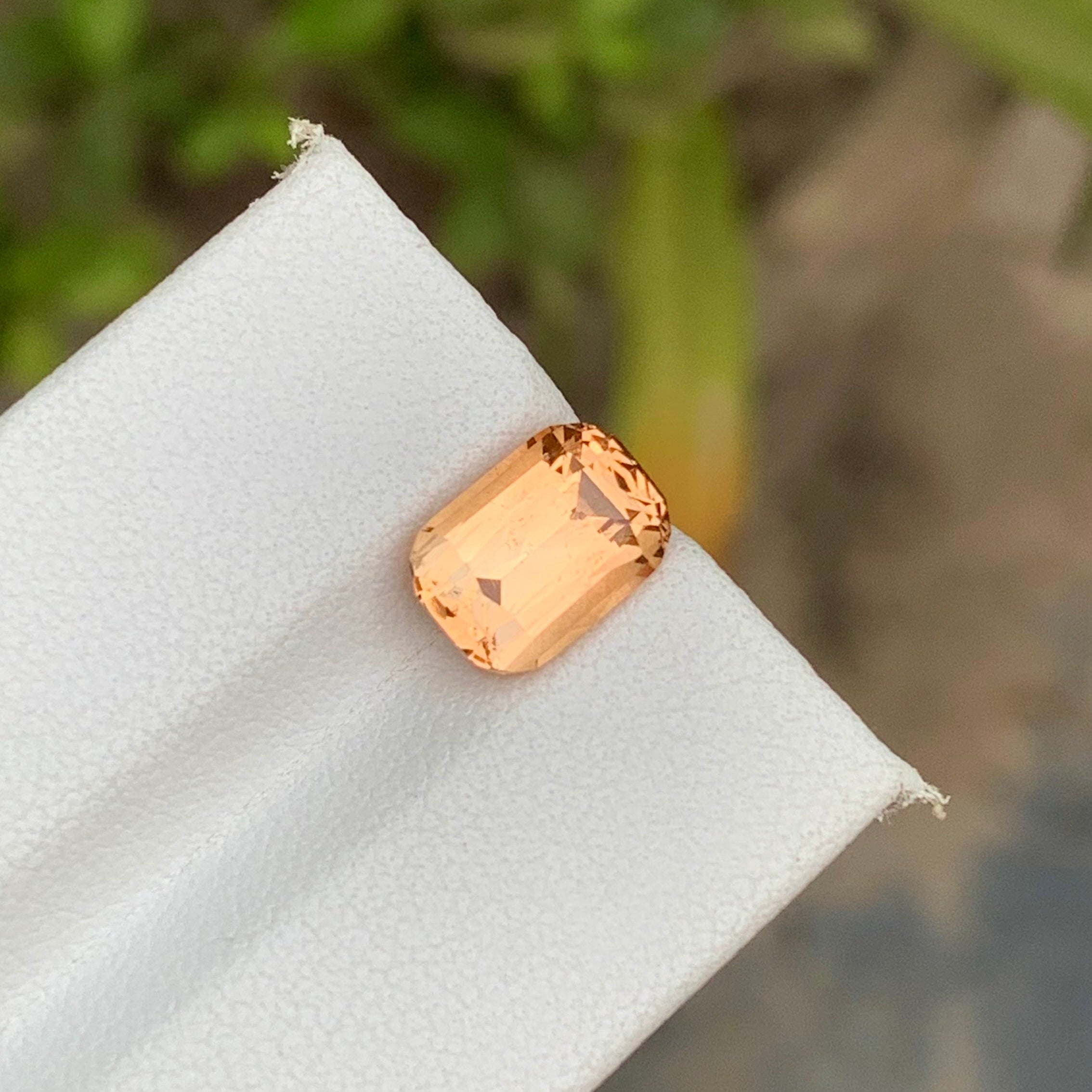 3.40 Carats Rare Loose Orange Topaz Cushion Cut Stone From Pakistan