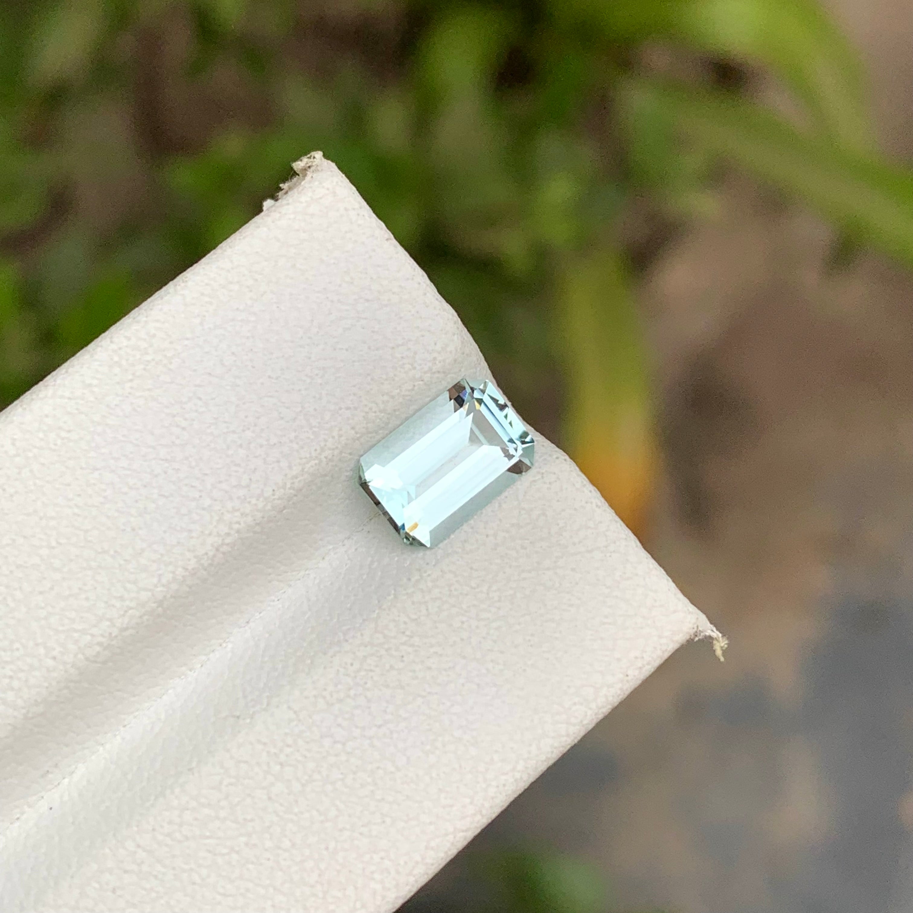 1.65 Carats Loose Pakistani Aquamarine Emerald Cut