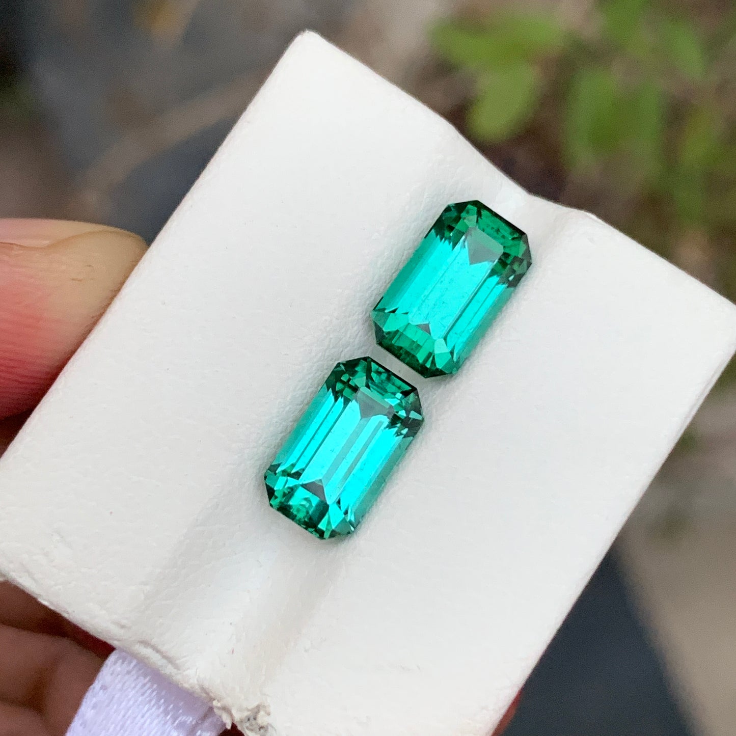Lagoon Green Tourmaline Pair