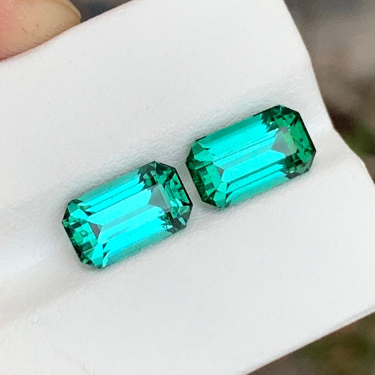 Lagoon Green Tourmaline Pair