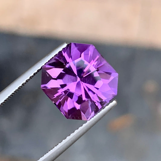 natural african amethyst precision cut brilliant stone