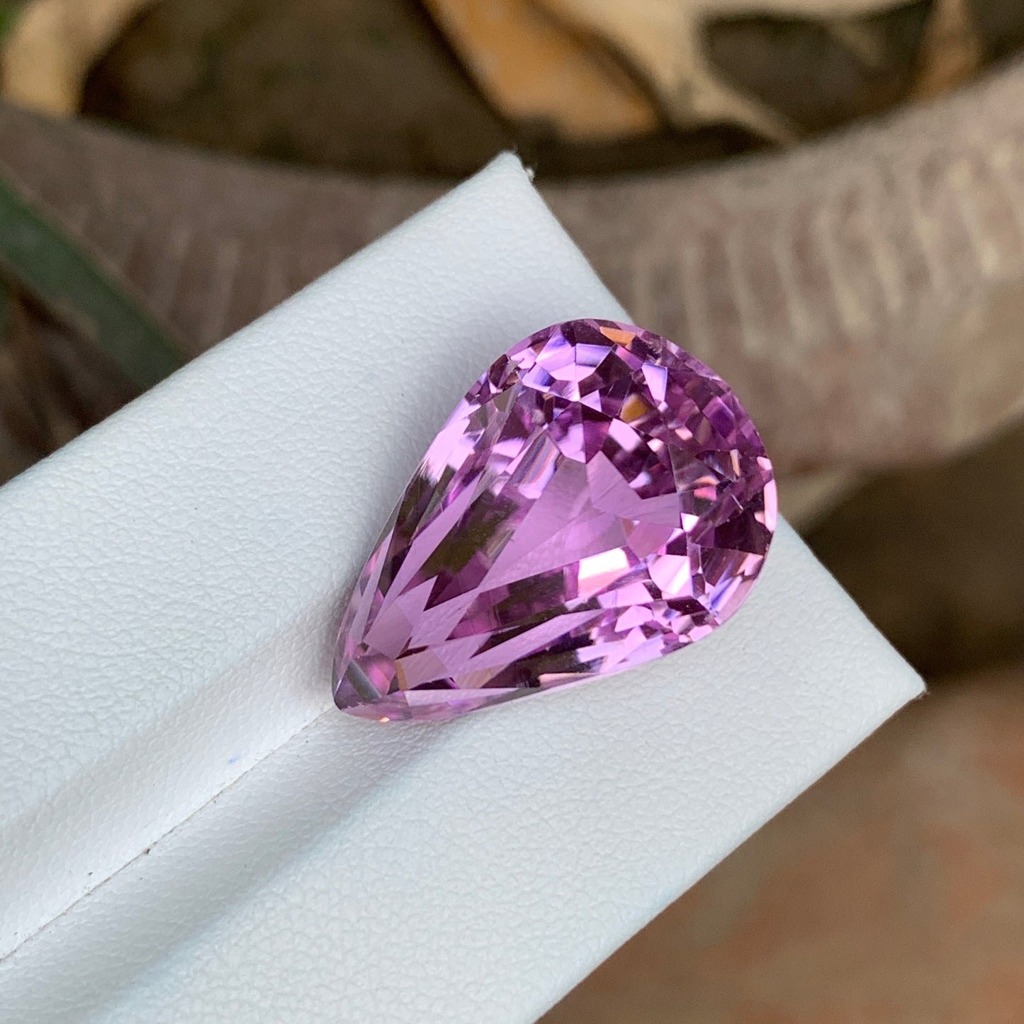31.90 Carats Gigantic Kunzite Stone Pear Shape