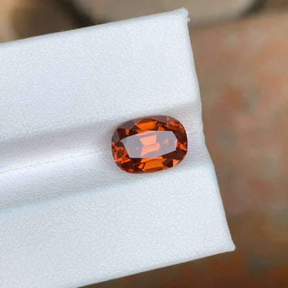 4.85 Carats Loose Hessonite Oval Shape Garnet Stone