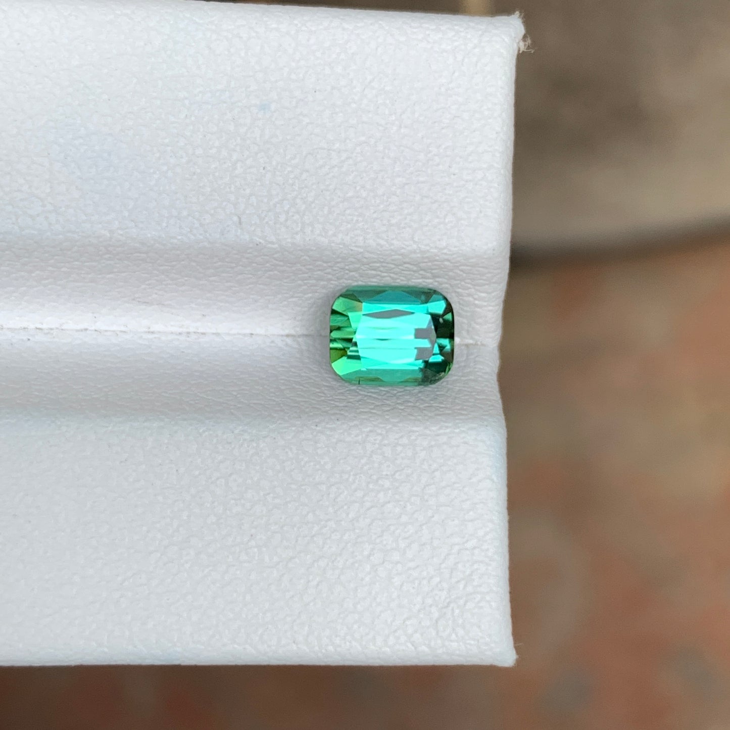 1.35 Carats Bluish Green Tourmaline Stone