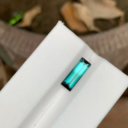 1.65 carats Bicolor Tourmaline baguette Cut Gemstone