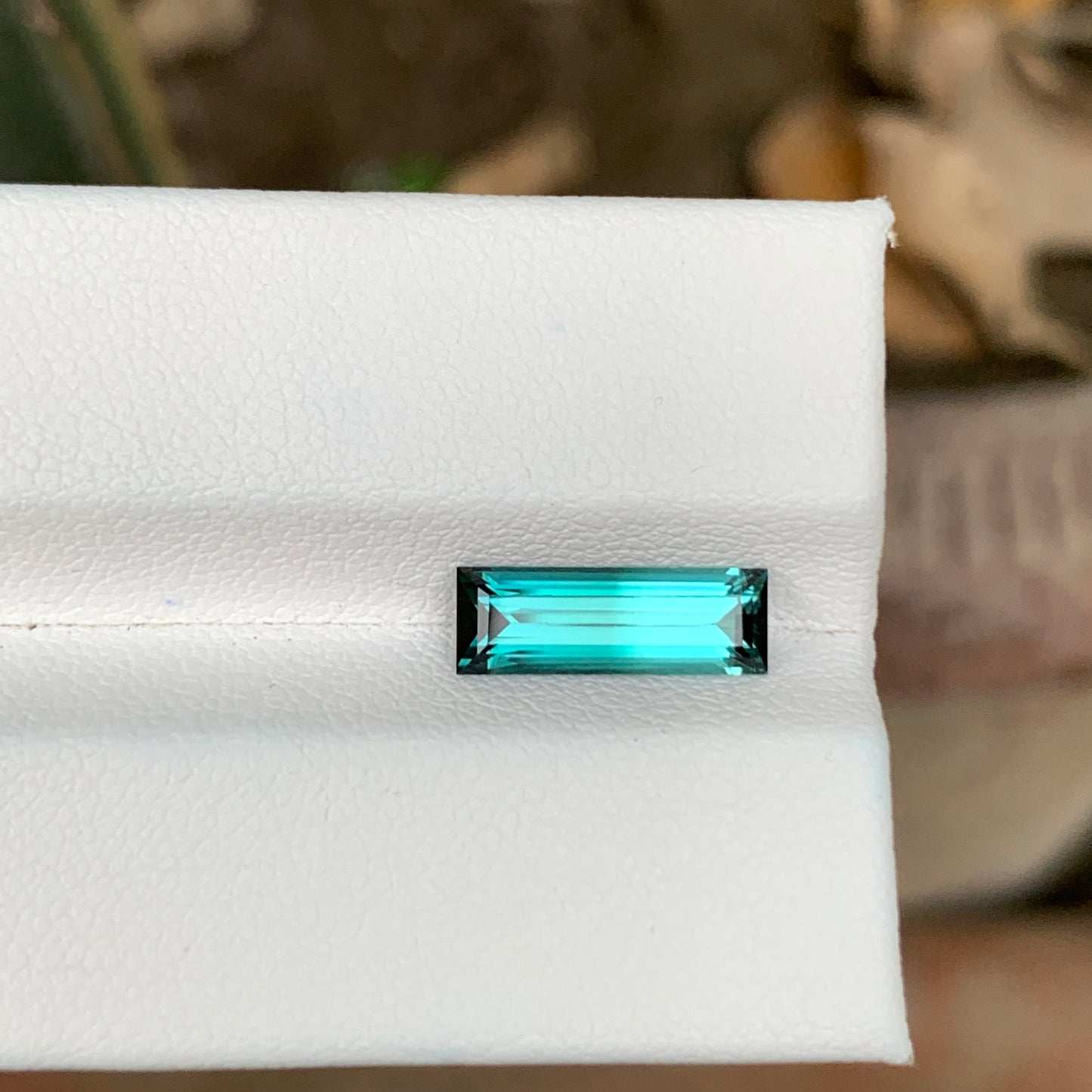 1.65 carats Bicolor Tourmaline baguette Cut Gemstone