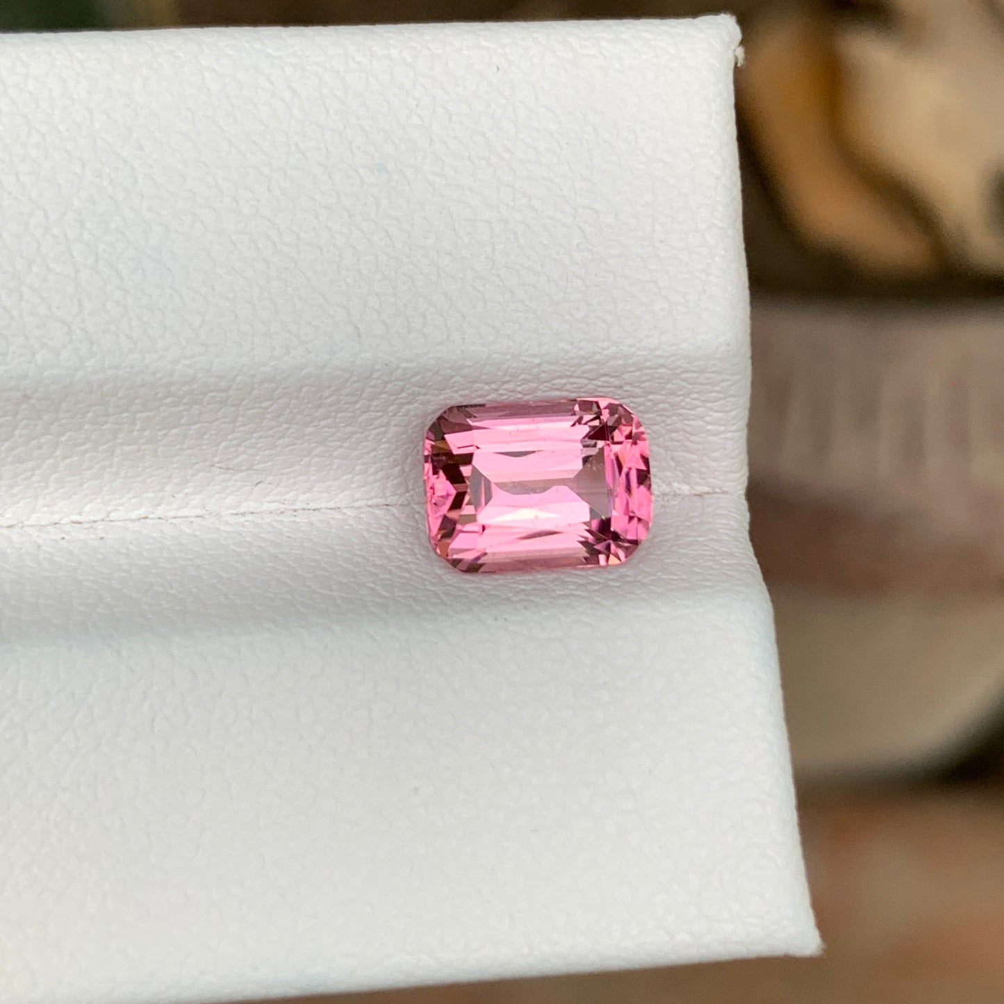 2.25 Carats Pink Tourmaline Cushion Shape