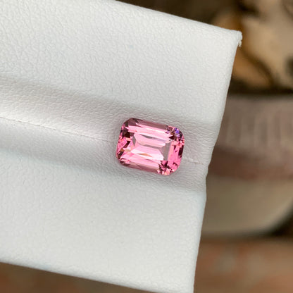 2.25 Carats Pink Tourmaline Cushion Shape