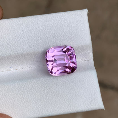 7.05 Carats Cushion Cut Kunzite Stone