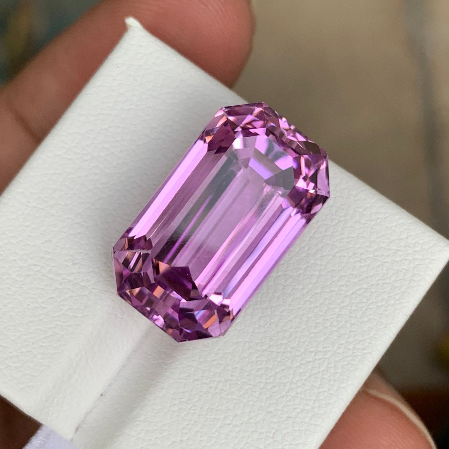 Kunzite Big Emerald Cut Stone