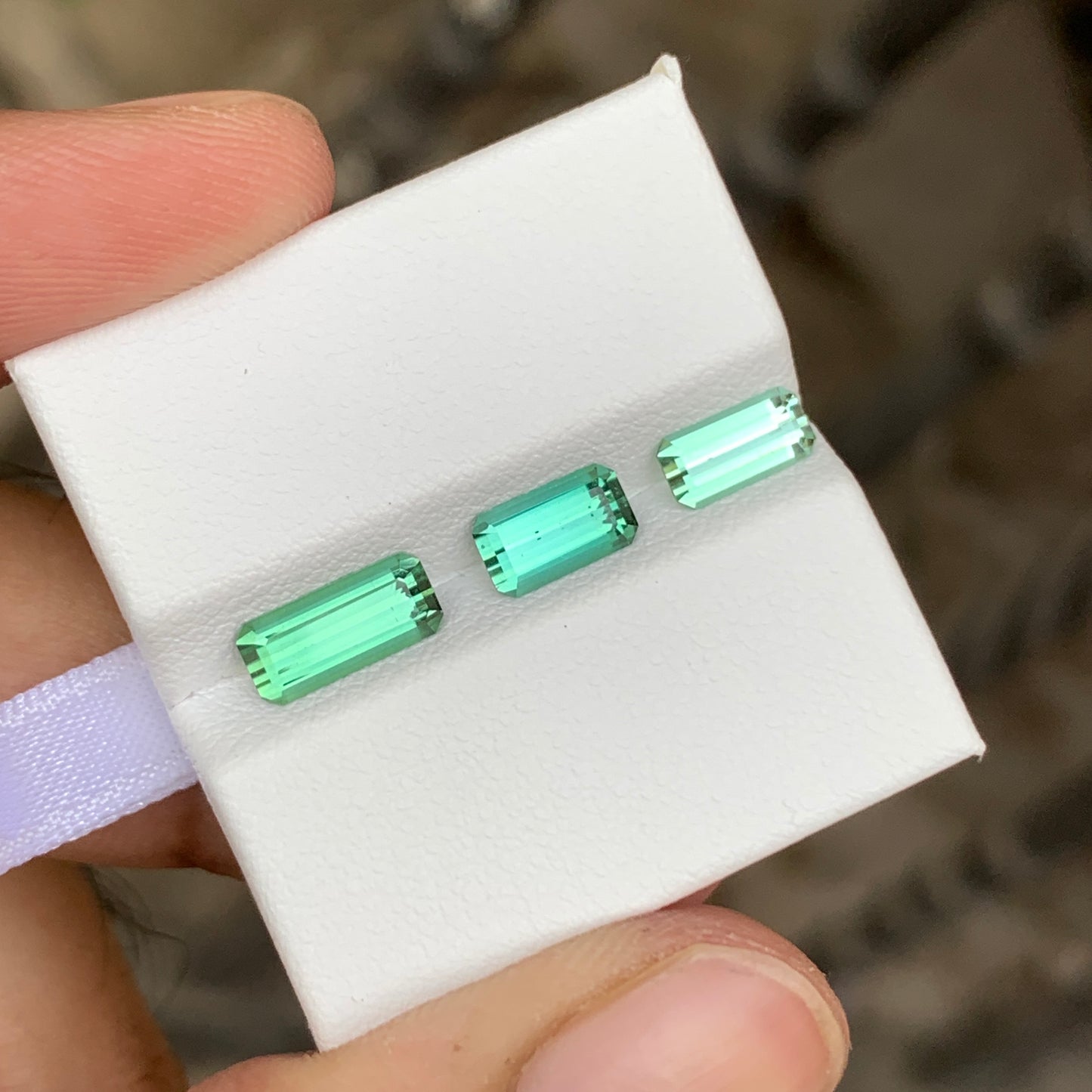 2.80 Carats Green Tourmaline Pieces