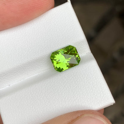 1.95 Peridot Stone Precision Cut