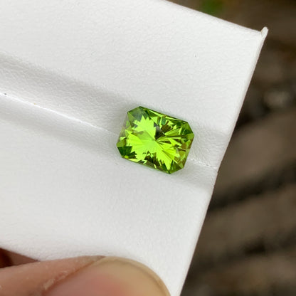 1.95 Peridot Stone Precision Cut