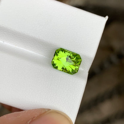 1.95 Peridot Stone Precision Cut