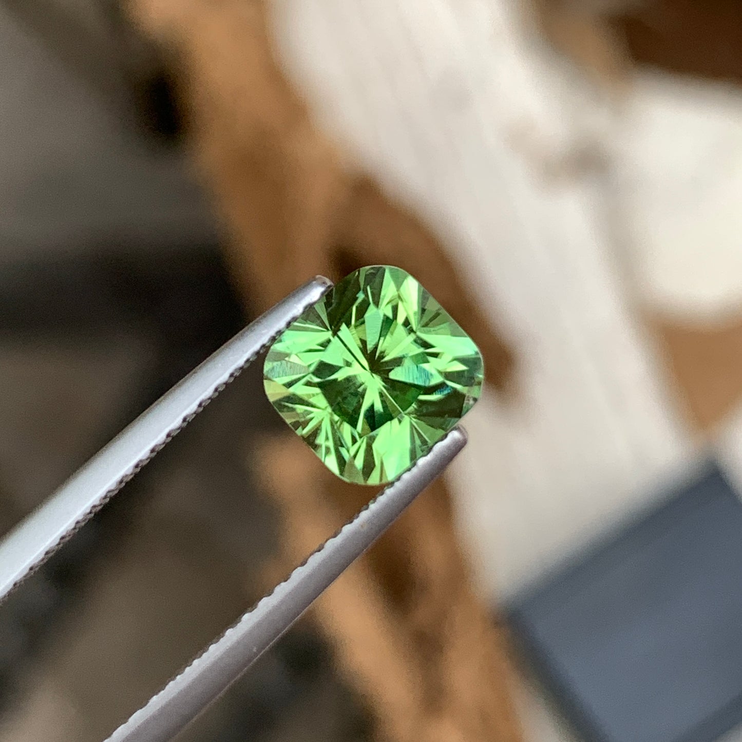2.40 Carats Green Tourmaline Precision Cut
