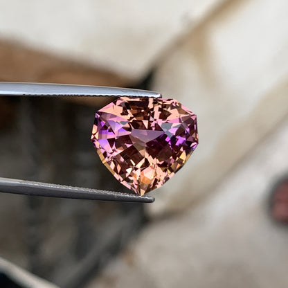 10.9 Carats Heart Shaped Bolivian Ametrine