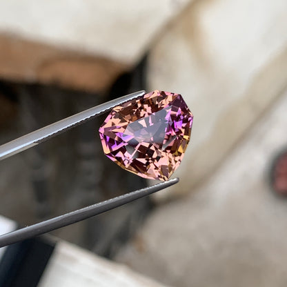 10.9 Carats Heart Shaped Bolivian Ametrine