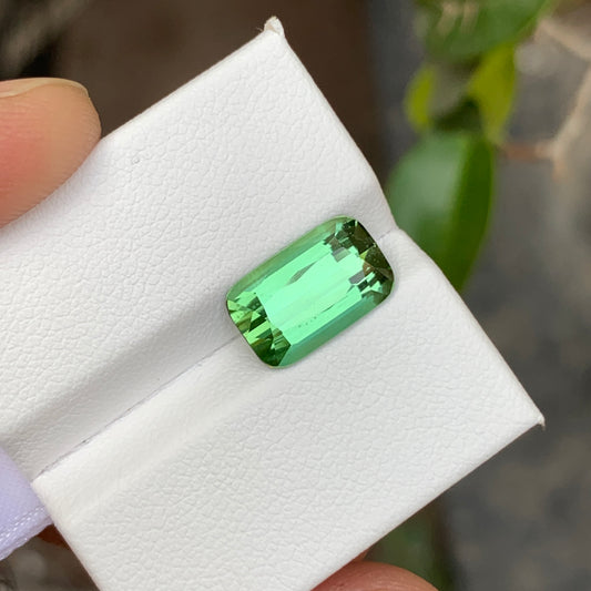 4.30 Carats Green Tourmaline Long Cushion