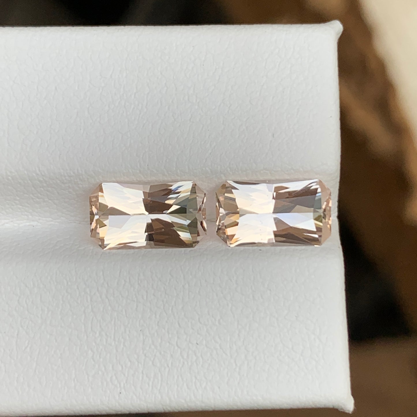 Fancy Cut Morganite Pair