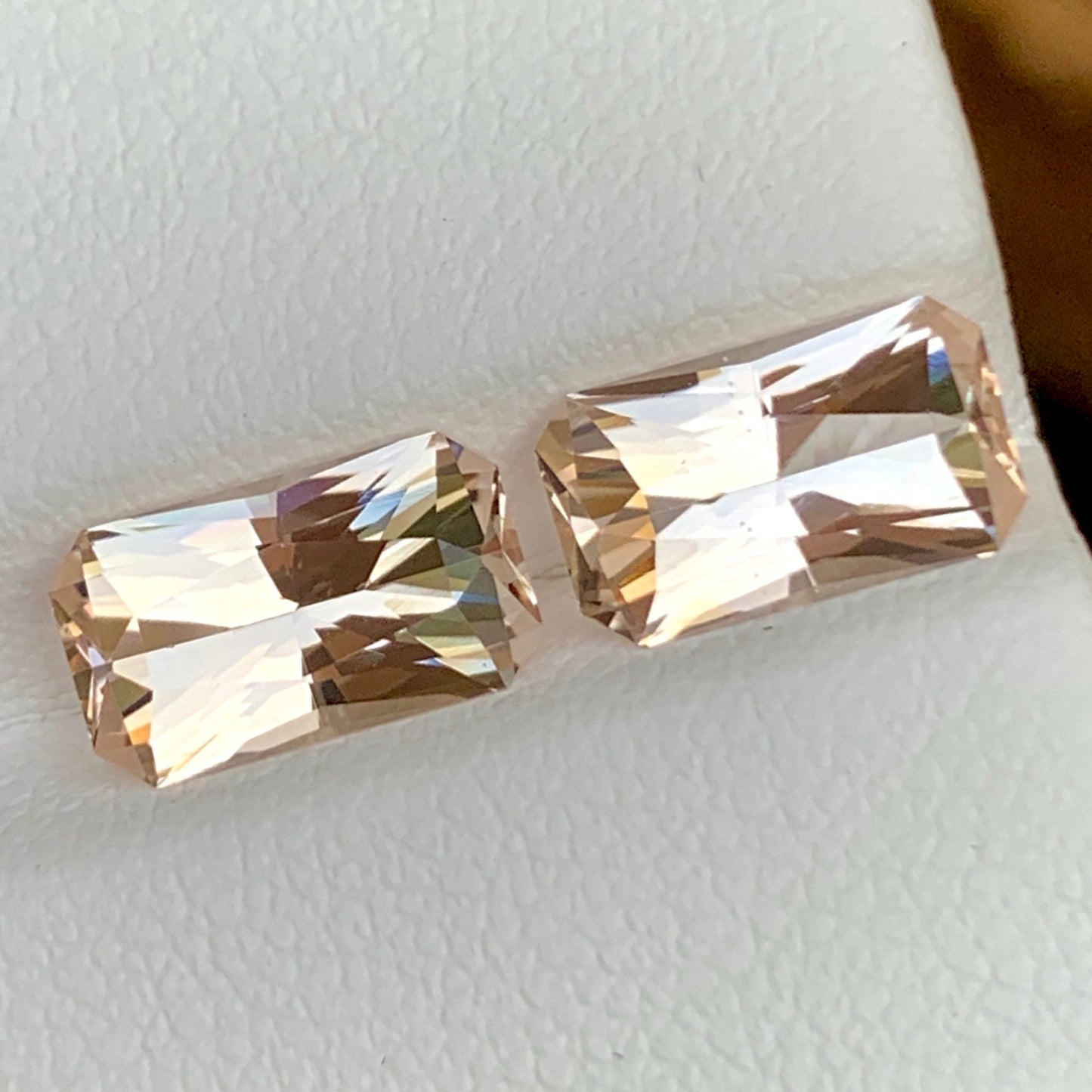 Fancy Cut Morganite Pair