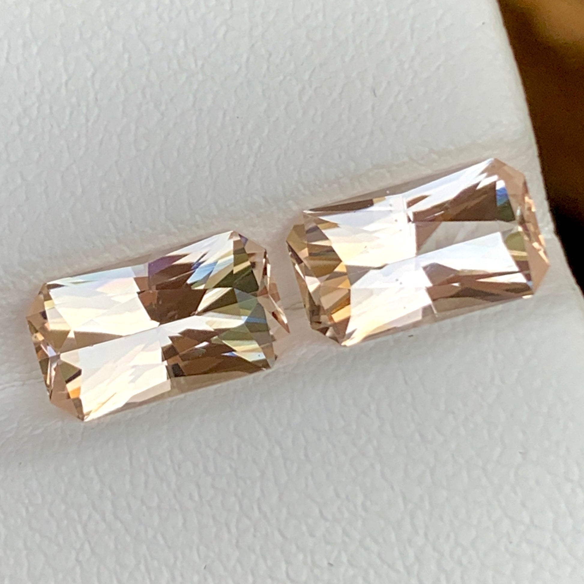 Fancy Cut Morganite Pair