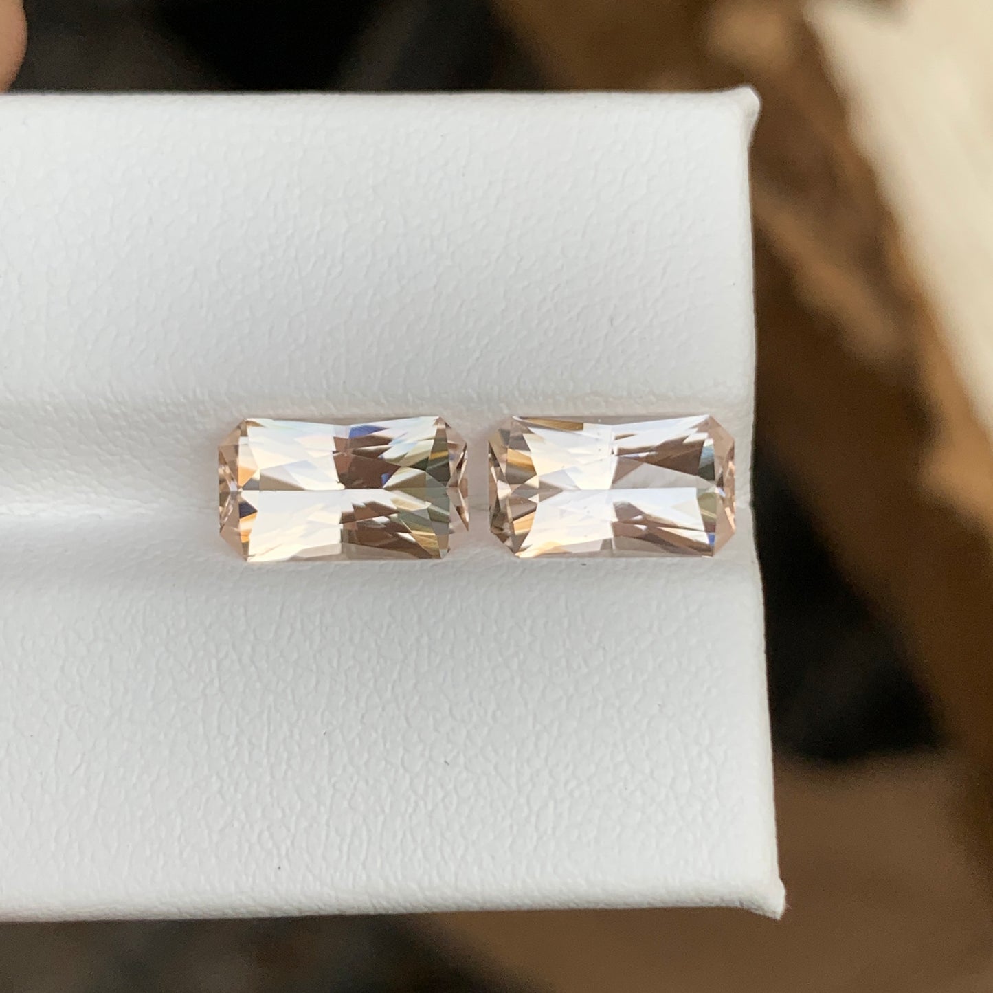 Fancy Cut Morganite Pair