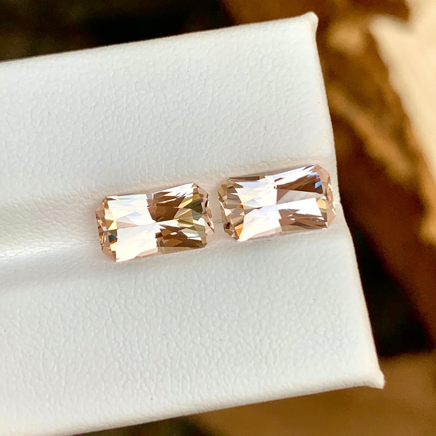 Fancy Cut Morganite Pair