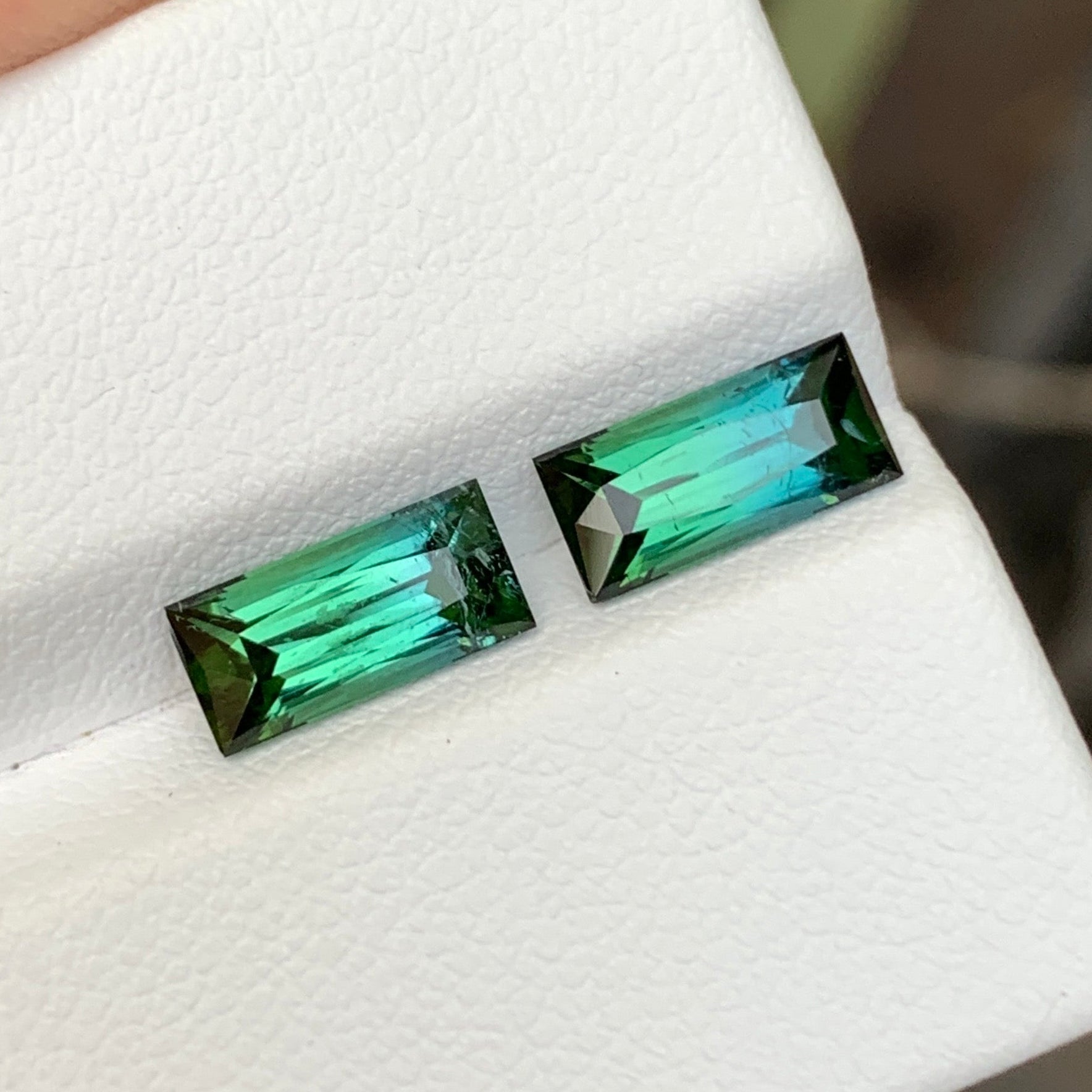 Tourmaline Pair Bluish Green