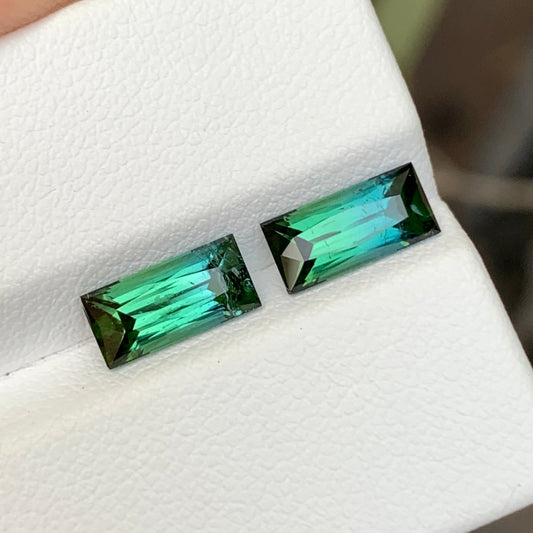 Tourmaline Pair Bluish Green