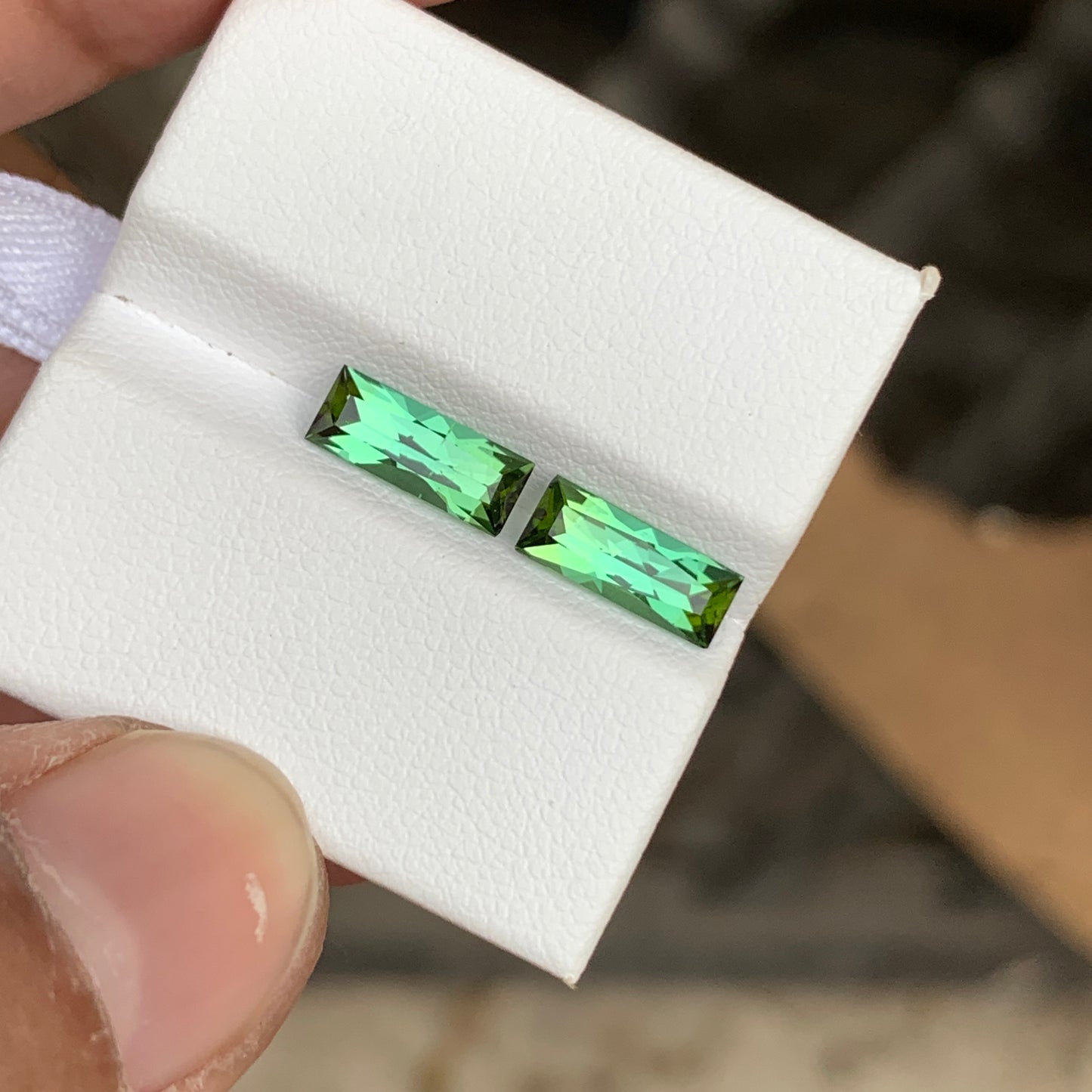 Tourmaline Pair Bluish Green