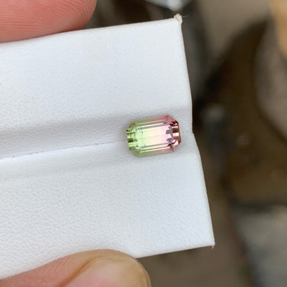 1.95 Ct Watermelon Tourmaline Stone | Natural Loose Bicolor Tourmaline Gemstone