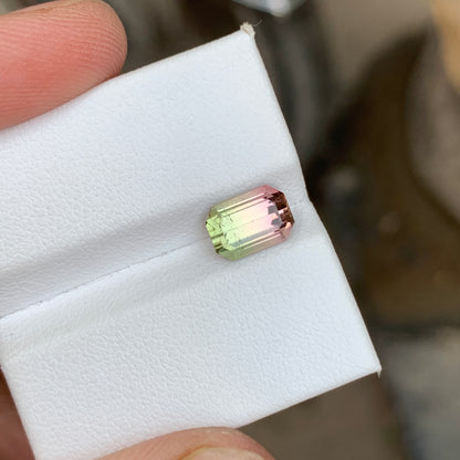 1.95 Ct Watermelon Tourmaline Stone | Natural Loose Bicolor Tourmaline Gemstone