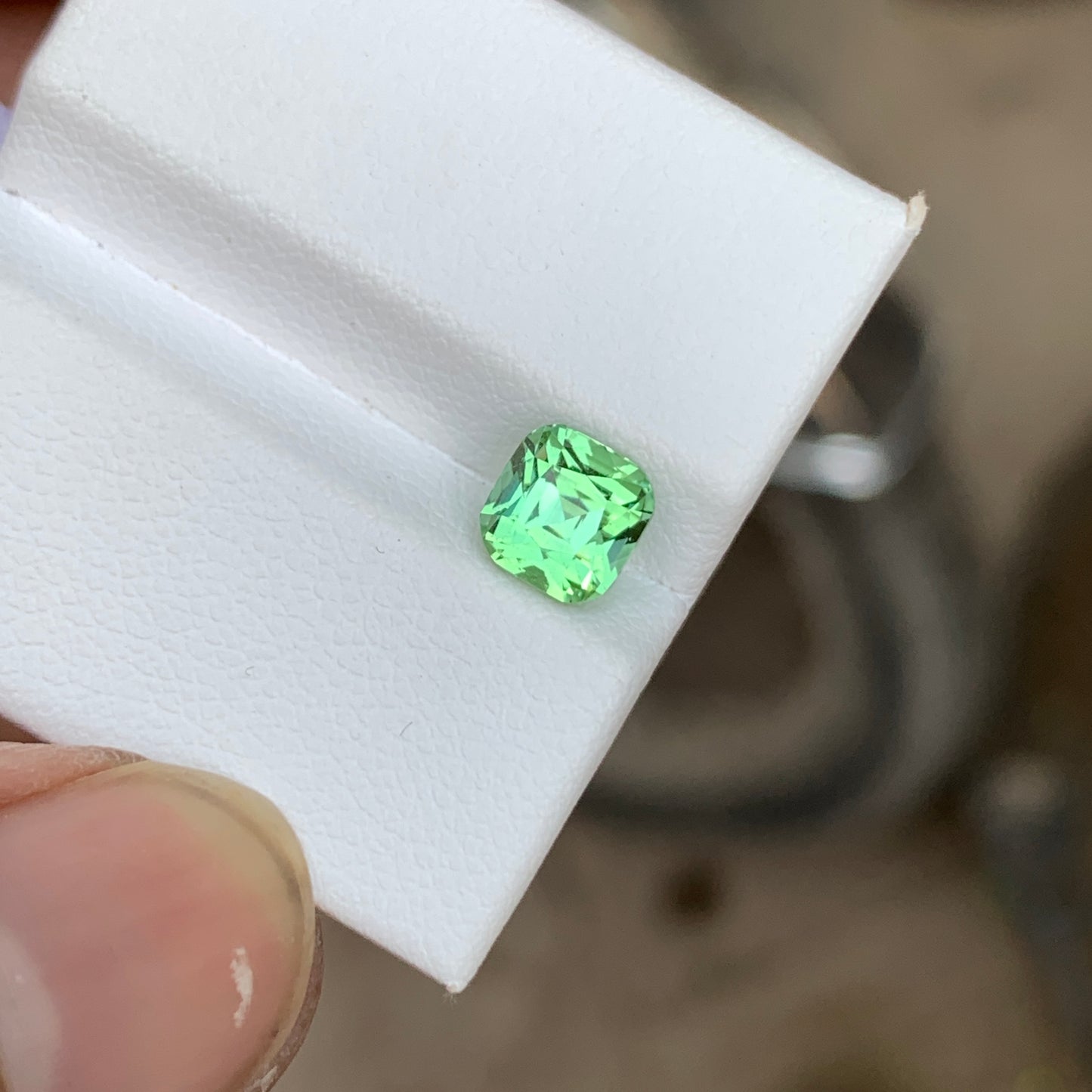 1.60 Ct Mint Green Tourmaline Stone | Natural Loose Green Tourmaline Gemstone