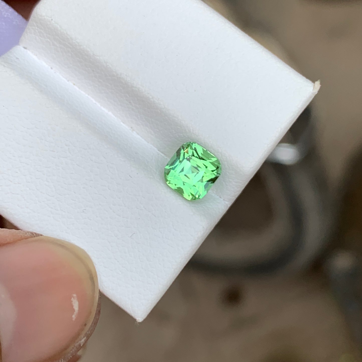 1.60 Ct Mint Green Tourmaline Stone | Natural Loose Green Tourmaline Gemstone