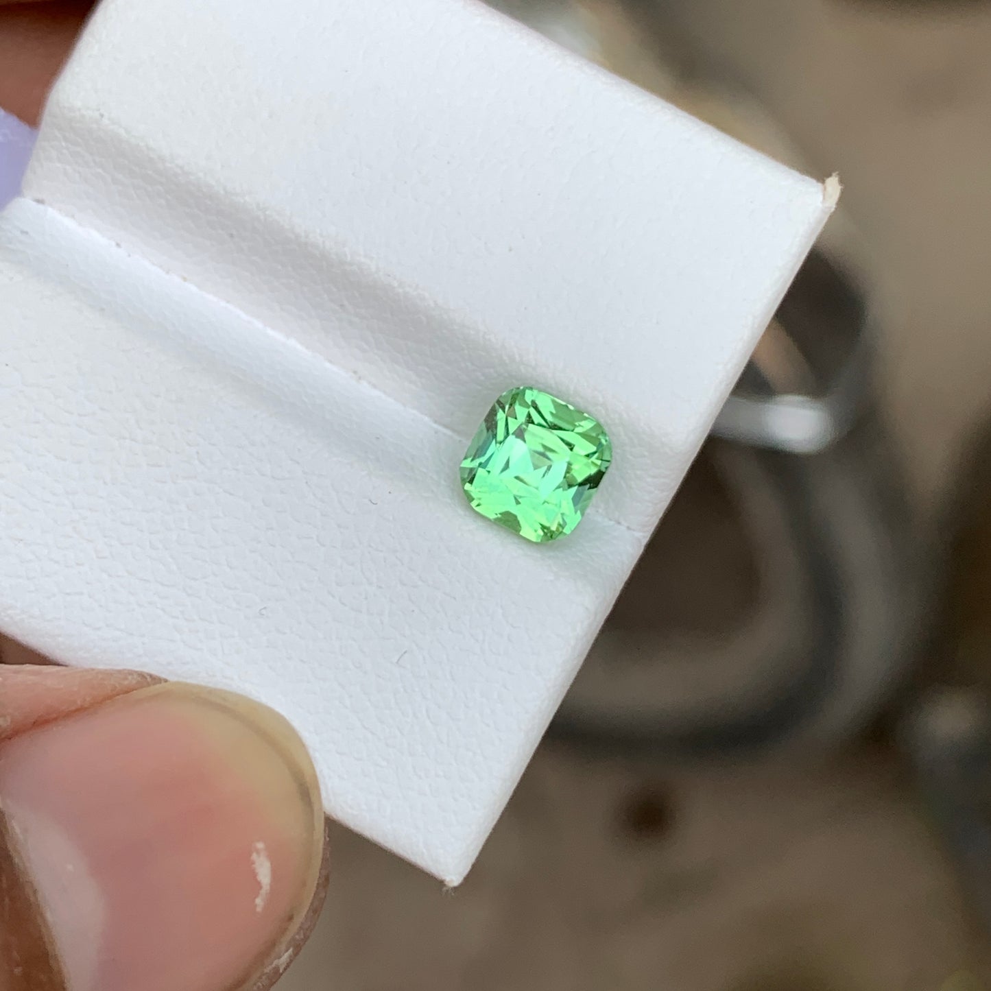 1.60 Ct Mint Green Tourmaline Stone | Natural Loose Green Tourmaline Gemstone